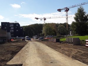 Travaux de la future rue d'Arsonval